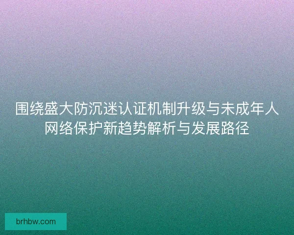 围绕盛大防沉迷认证机制升级与未成年人网络保护新趋势解析与发展路径